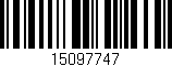 Código de barras (EAN, GTIN, SKU, ISBN): '15097747'