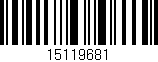 Código de barras (EAN, GTIN, SKU, ISBN): '15119681'