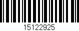 Código de barras (EAN, GTIN, SKU, ISBN): '15122925'