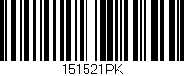 Código de barras (EAN, GTIN, SKU, ISBN): '151521PK'