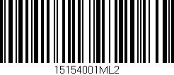 Código de barras (EAN, GTIN, SKU, ISBN): '15154001ML2'