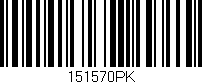 Código de barras (EAN, GTIN, SKU, ISBN): '151570PK'