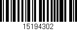 Código de barras (EAN, GTIN, SKU, ISBN): '15194302'