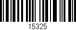 Código de barras (EAN, GTIN, SKU, ISBN): '15325'