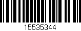 Código de barras (EAN, GTIN, SKU, ISBN): '15535344'
