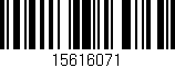 Código de barras (EAN, GTIN, SKU, ISBN): '15616071'