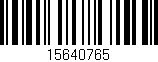 Código de barras (EAN, GTIN, SKU, ISBN): '15640765'