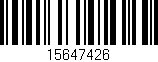 Código de barras (EAN, GTIN, SKU, ISBN): '15647426'