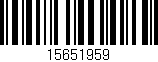 Código de barras (EAN, GTIN, SKU, ISBN): '15651959'