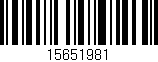 Código de barras (EAN, GTIN, SKU, ISBN): '15651981'