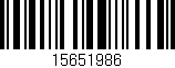 Código de barras (EAN, GTIN, SKU, ISBN): '15651986'