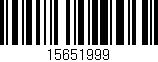 Código de barras (EAN, GTIN, SKU, ISBN): '15651999'