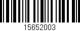 Código de barras (EAN, GTIN, SKU, ISBN): '15652003'