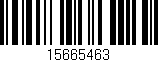 Código de barras (EAN, GTIN, SKU, ISBN): '15665463'