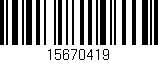 Código de barras (EAN, GTIN, SKU, ISBN): '15670419'