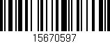 Código de barras (EAN, GTIN, SKU, ISBN): '15670597'