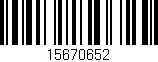 Código de barras (EAN, GTIN, SKU, ISBN): '15670652'