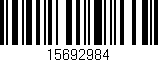 Código de barras (EAN, GTIN, SKU, ISBN): '15692984'