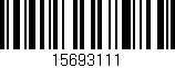 Código de barras (EAN, GTIN, SKU, ISBN): '15693111'