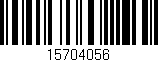 Código de barras (EAN, GTIN, SKU, ISBN): '15704056'