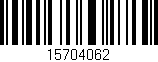 Código de barras (EAN, GTIN, SKU, ISBN): '15704062'