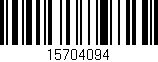 Código de barras (EAN, GTIN, SKU, ISBN): '15704094'