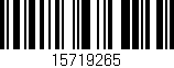 Código de barras (EAN, GTIN, SKU, ISBN): '15719265'