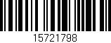 Código de barras (EAN, GTIN, SKU, ISBN): '15721798'