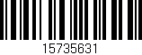 Código de barras (EAN, GTIN, SKU, ISBN): '15735631'