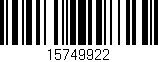 Código de barras (EAN, GTIN, SKU, ISBN): '15749922'