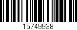 Código de barras (EAN, GTIN, SKU, ISBN): '15749938'