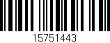 Código de barras (EAN, GTIN, SKU, ISBN): '15751443'
