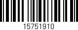 Código de barras (EAN, GTIN, SKU, ISBN): '15751910'