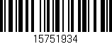 Código de barras (EAN, GTIN, SKU, ISBN): '15751934'