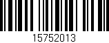 Código de barras (EAN, GTIN, SKU, ISBN): '15752013'