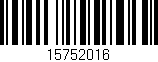 Código de barras (EAN, GTIN, SKU, ISBN): '15752016'