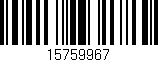 Código de barras (EAN, GTIN, SKU, ISBN): '15759967'