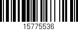 Código de barras (EAN, GTIN, SKU, ISBN): '15775536'
