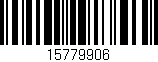 Código de barras (EAN, GTIN, SKU, ISBN): '15779906'