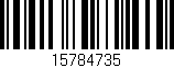 Código de barras (EAN, GTIN, SKU, ISBN): '15784735'