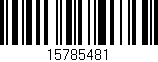 Código de barras (EAN, GTIN, SKU, ISBN): '15785481'