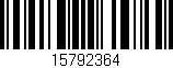 Código de barras (EAN, GTIN, SKU, ISBN): '15792364'