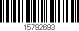 Código de barras (EAN, GTIN, SKU, ISBN): '15792693'
