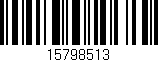 Código de barras (EAN, GTIN, SKU, ISBN): '15798513'