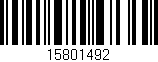 Código de barras (EAN, GTIN, SKU, ISBN): '15801492'