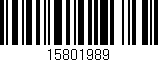 Código de barras (EAN, GTIN, SKU, ISBN): '15801989'