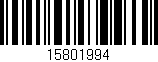 Código de barras (EAN, GTIN, SKU, ISBN): '15801994'