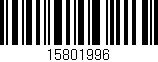 Código de barras (EAN, GTIN, SKU, ISBN): '15801996'