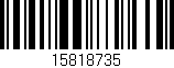 Código de barras (EAN, GTIN, SKU, ISBN): '15818735'