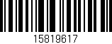 Código de barras (EAN, GTIN, SKU, ISBN): '15819617'